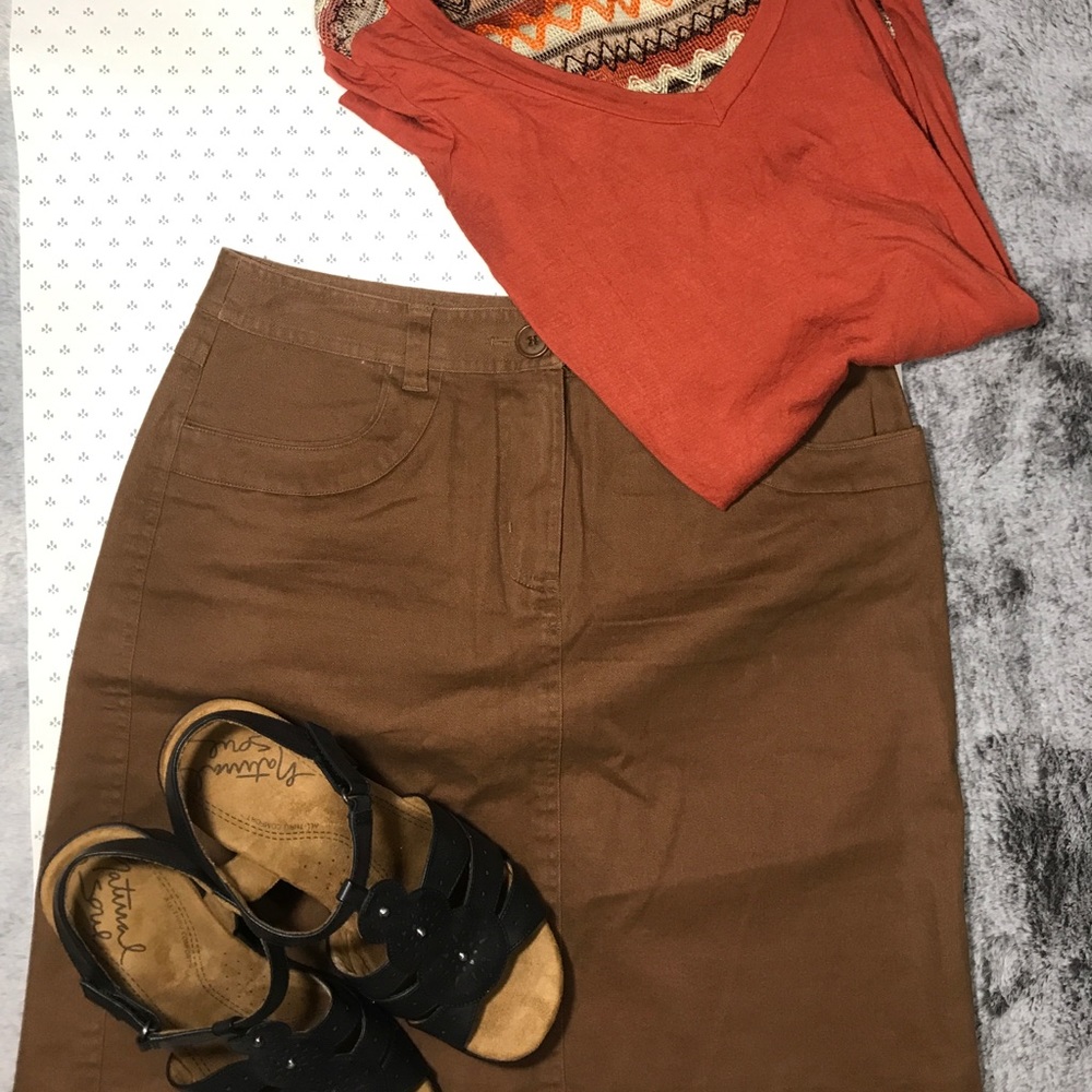 Bke Burnt Orange with stick work long sleeve